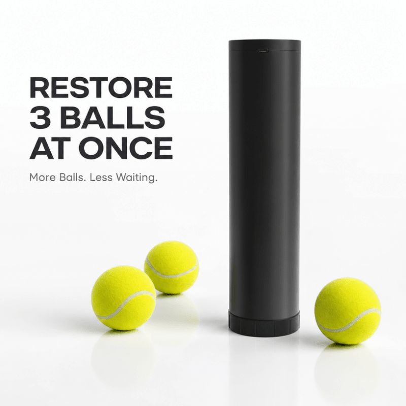 Velox 1st Gen restores 3 tennis balls at once