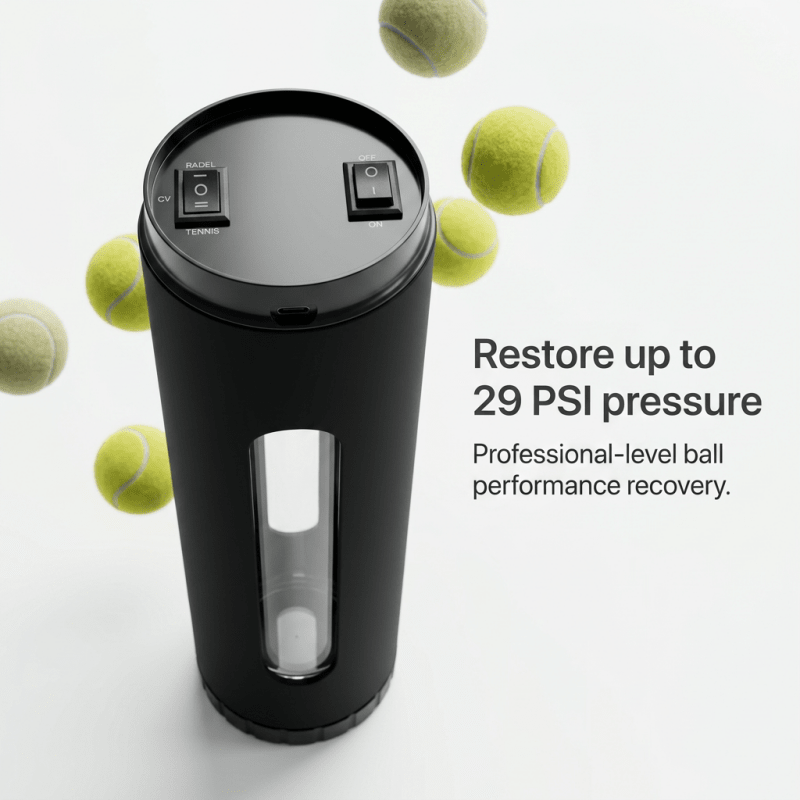 4-Ball Capacity | Velox Automatic Tennis Ball Restorer for Tennis & Padel – 2nd Generation | Restores Up to 29 PSI -Velox-sport