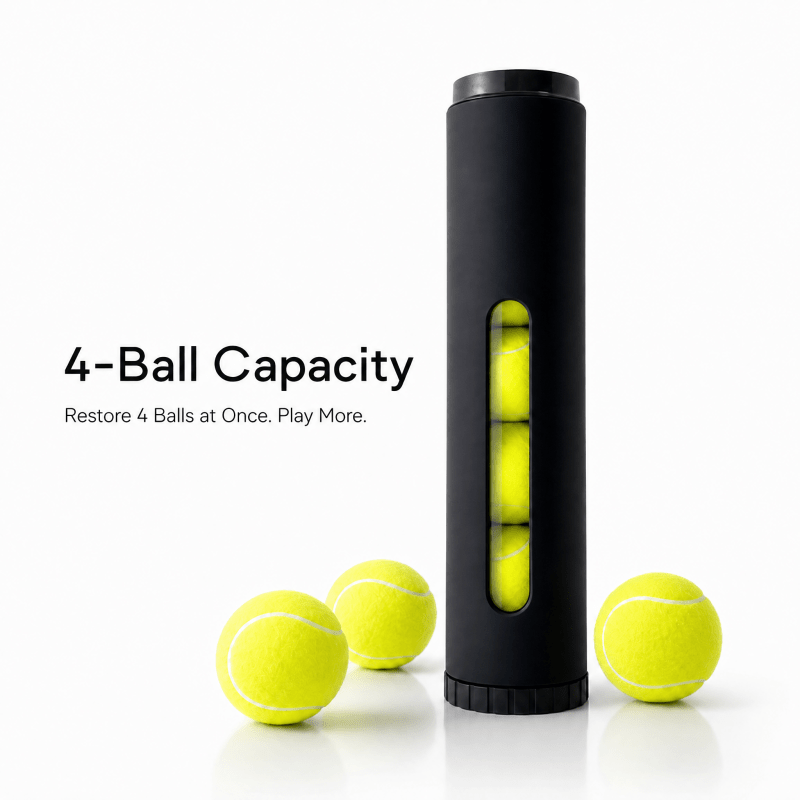 4-Ball Capacity | Velox Automatic Tennis Ball Restorer for Tennis & Padel – 2nd Generation | Restores Up to 29 PSI -Velox-sport