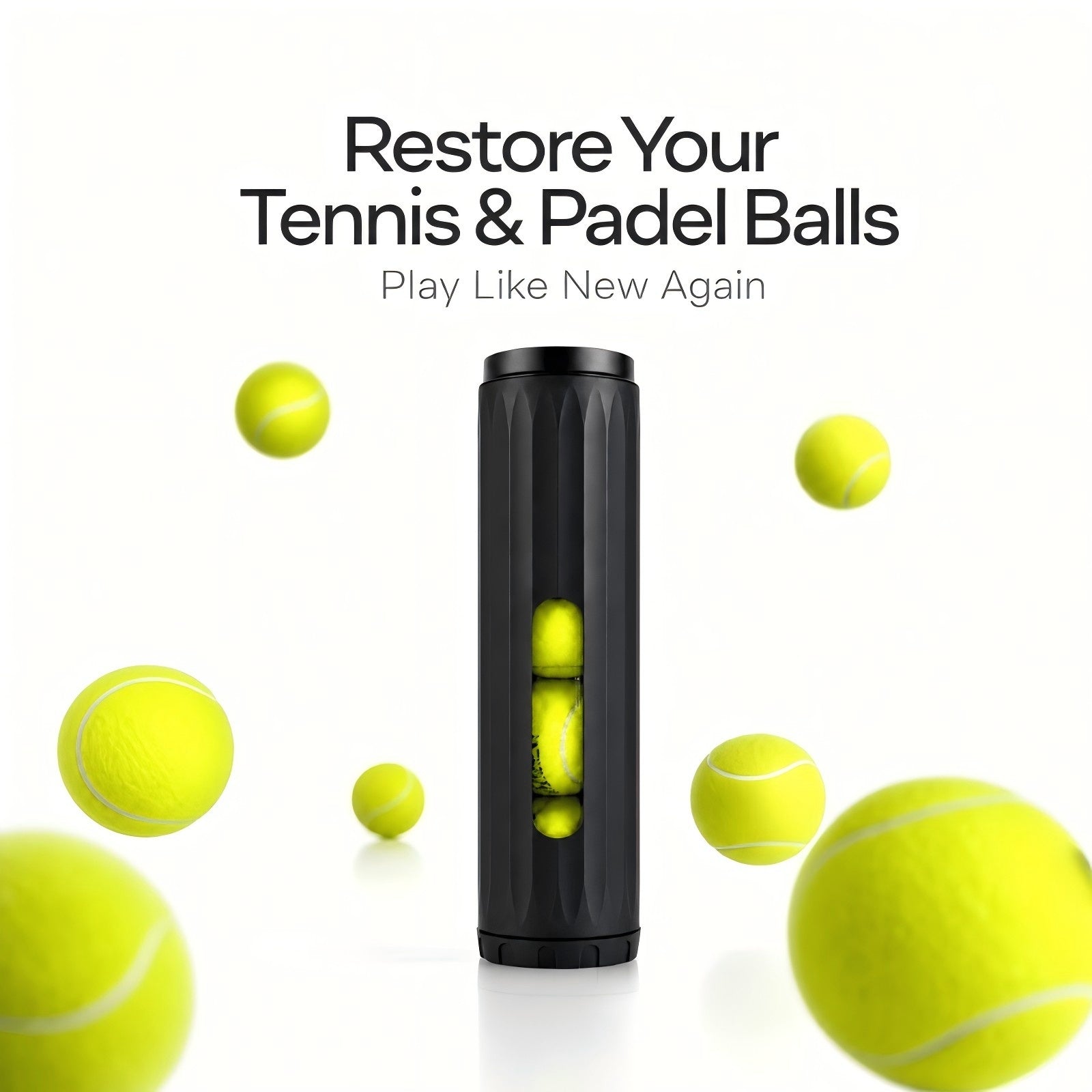 Automatic tennis and padel ball pressure restorer with smart recovery technology